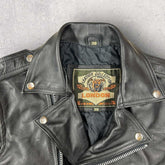 London Leather Collection Leather Biker Jacket - M